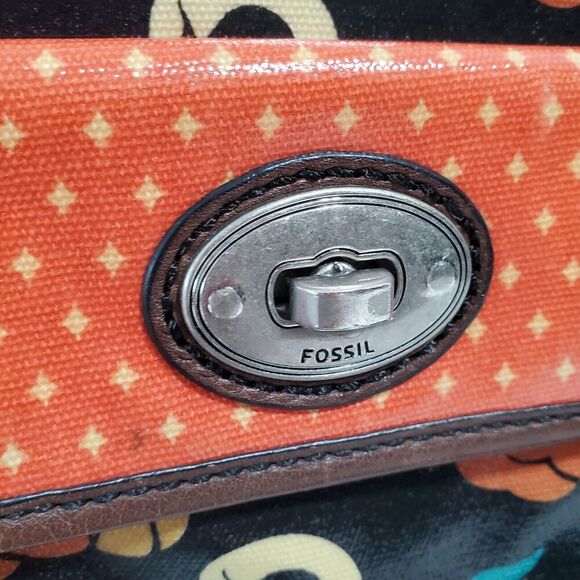 Fossil Key-Per Swan pattern Shoulder Messenger & CrossBody bag Colorful Birds - Picture 4 of 10